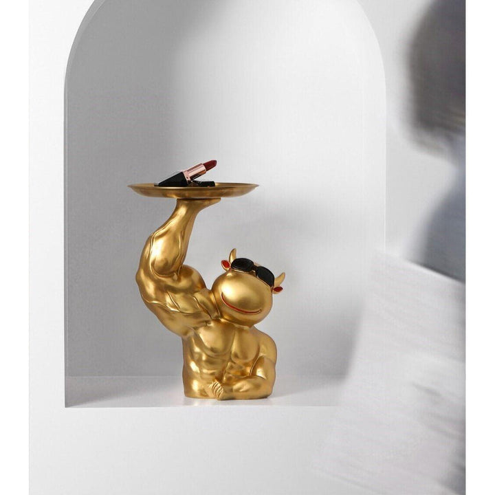 Vide Poche Design Taureau | Brutus - Designix Vide poche Doré