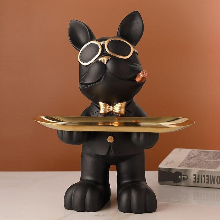 Vide Poche Design Bouledogue | Zeus | Designix - Vide poche Noir   - https://designix.fr/