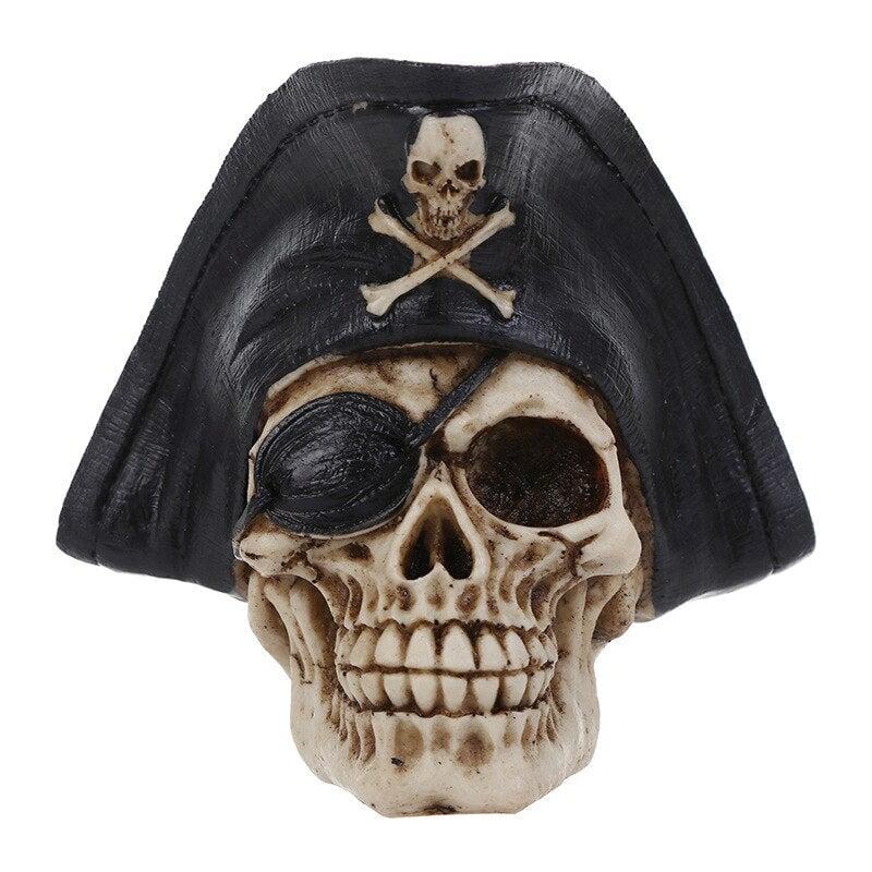 "Statue Jardin Crâne Pirate" | Designix - 2222 - https://designix.fr/